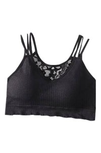 SKTF054 Mass customized sports Bra design Li Shi back elastic shoulder strap sports Bra sports yoga dancing sports Bra wholesalers back view